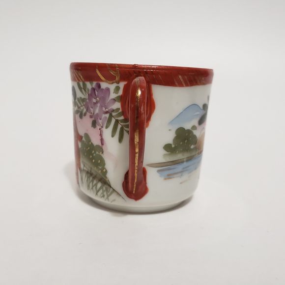 Japanese Geisha Girl Bone Chine Small Espresso Coffee Cup 2" - Picture 4 of 8
